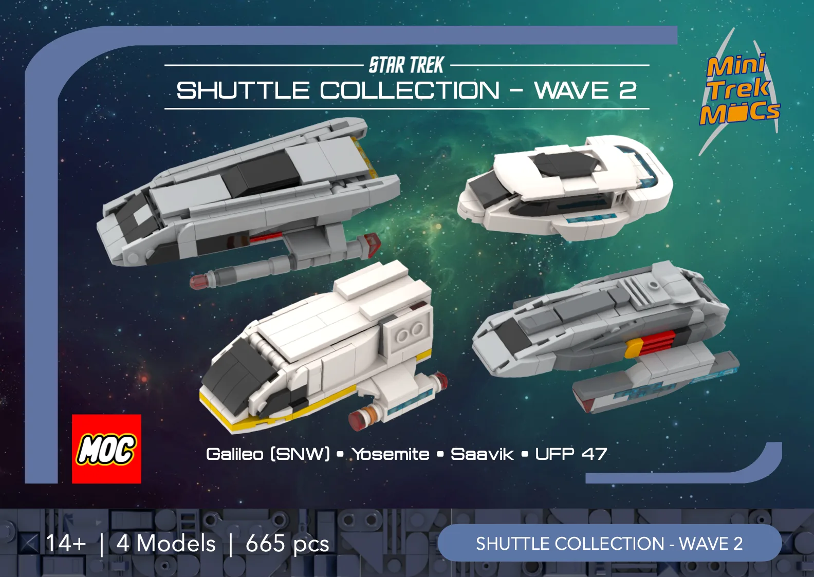 Shuttle Collection - Wave 2 — 665-piece LEGO Star Trek MOC