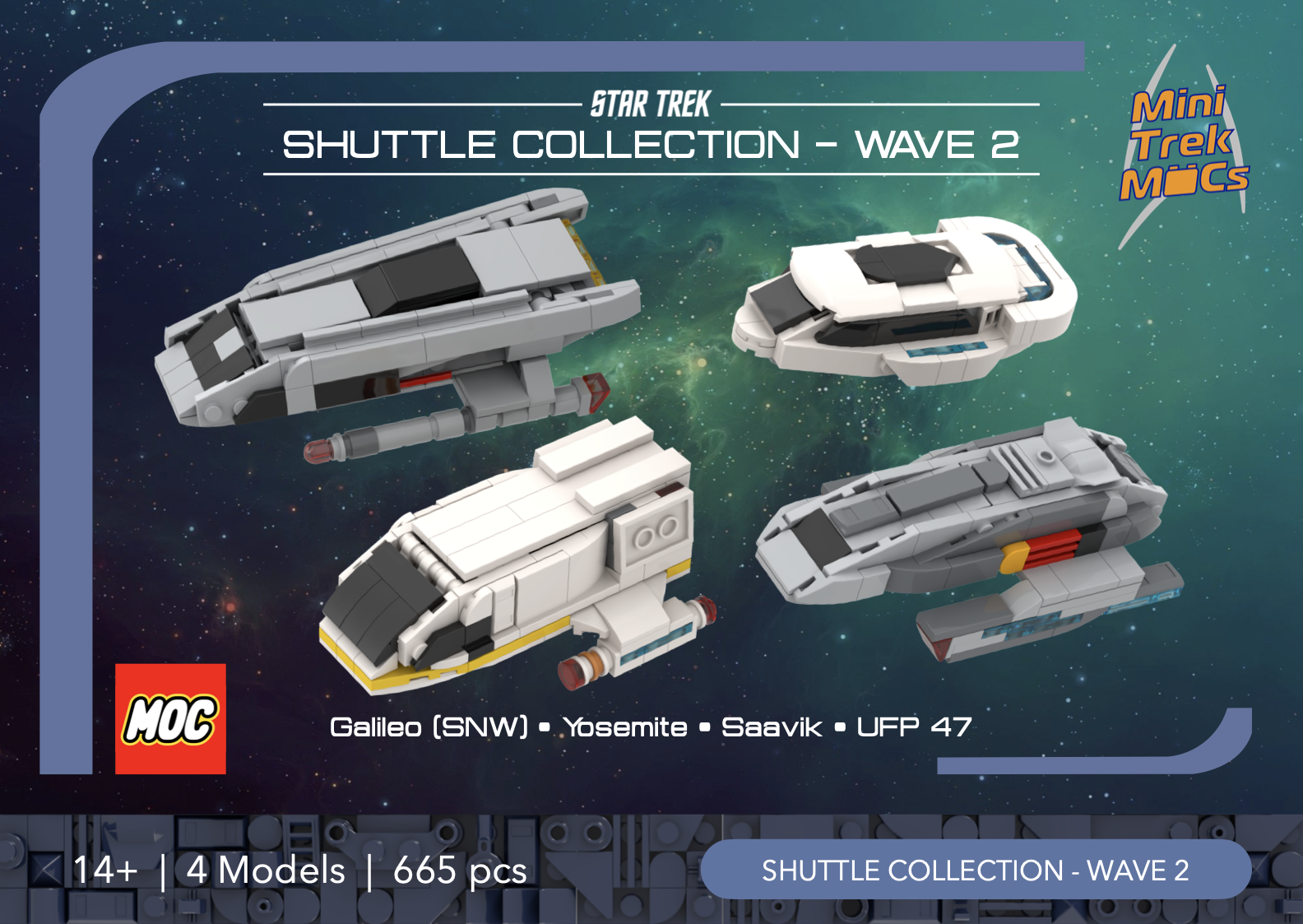 Shuttle Collection - Wave 2 — 665-piece LEGO Star Trek MOC