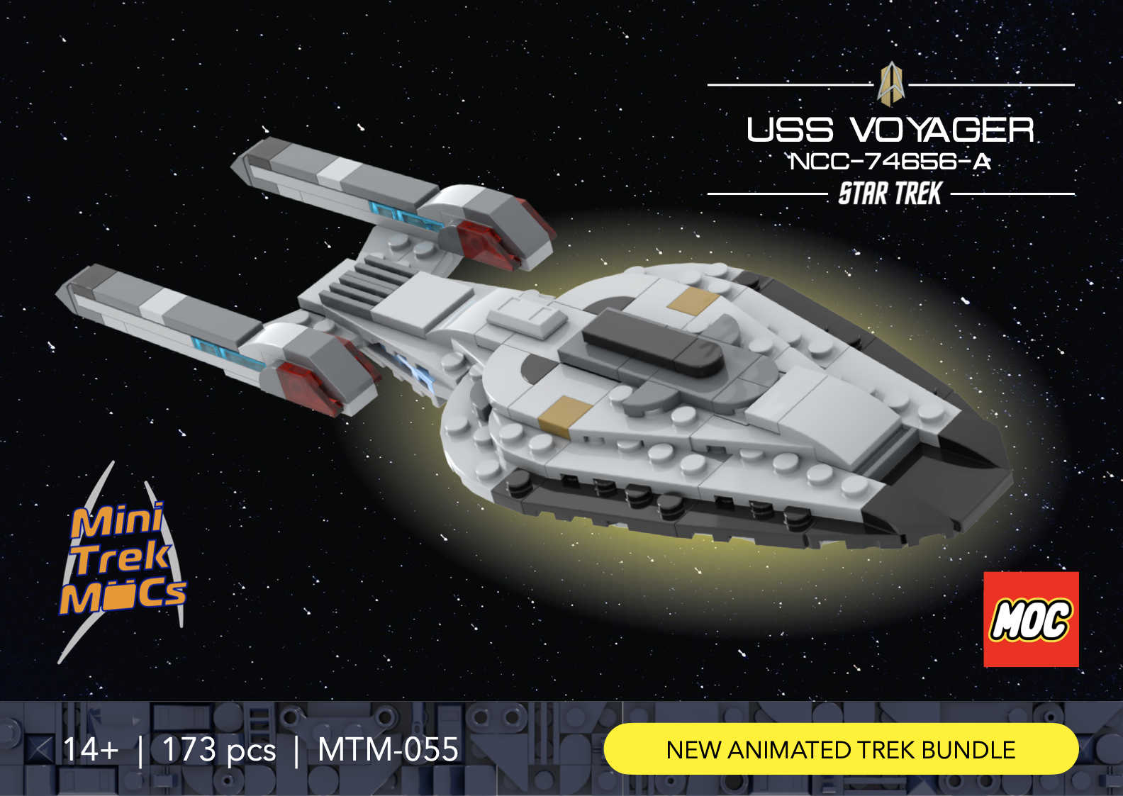 USS Voyager-A — 173-piece LEGO Star Trek MOC | MiniTrekMOCs