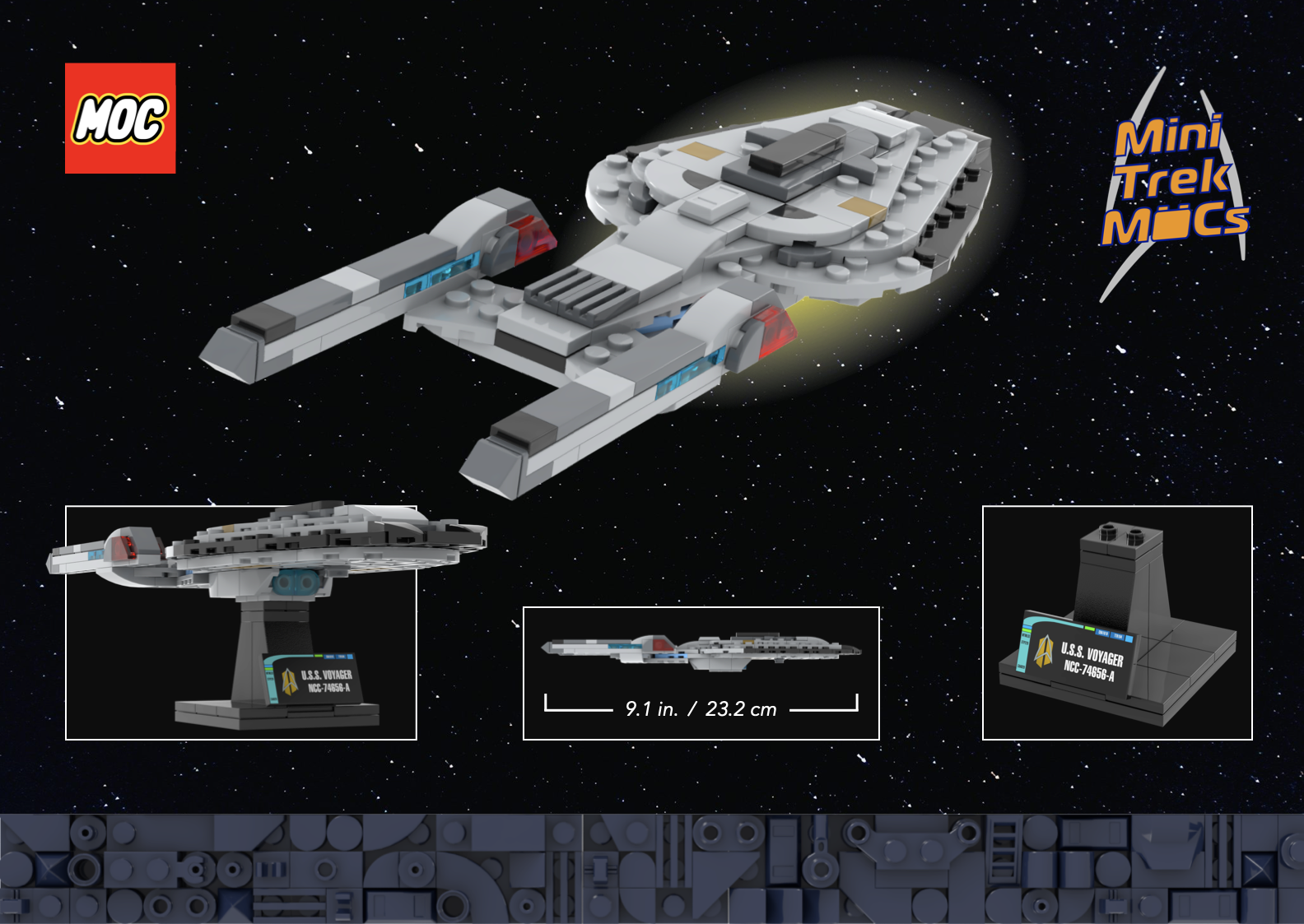 USS Voyager-A — 173-piece LEGO Star Trek MOC | MiniTrekMOCs
