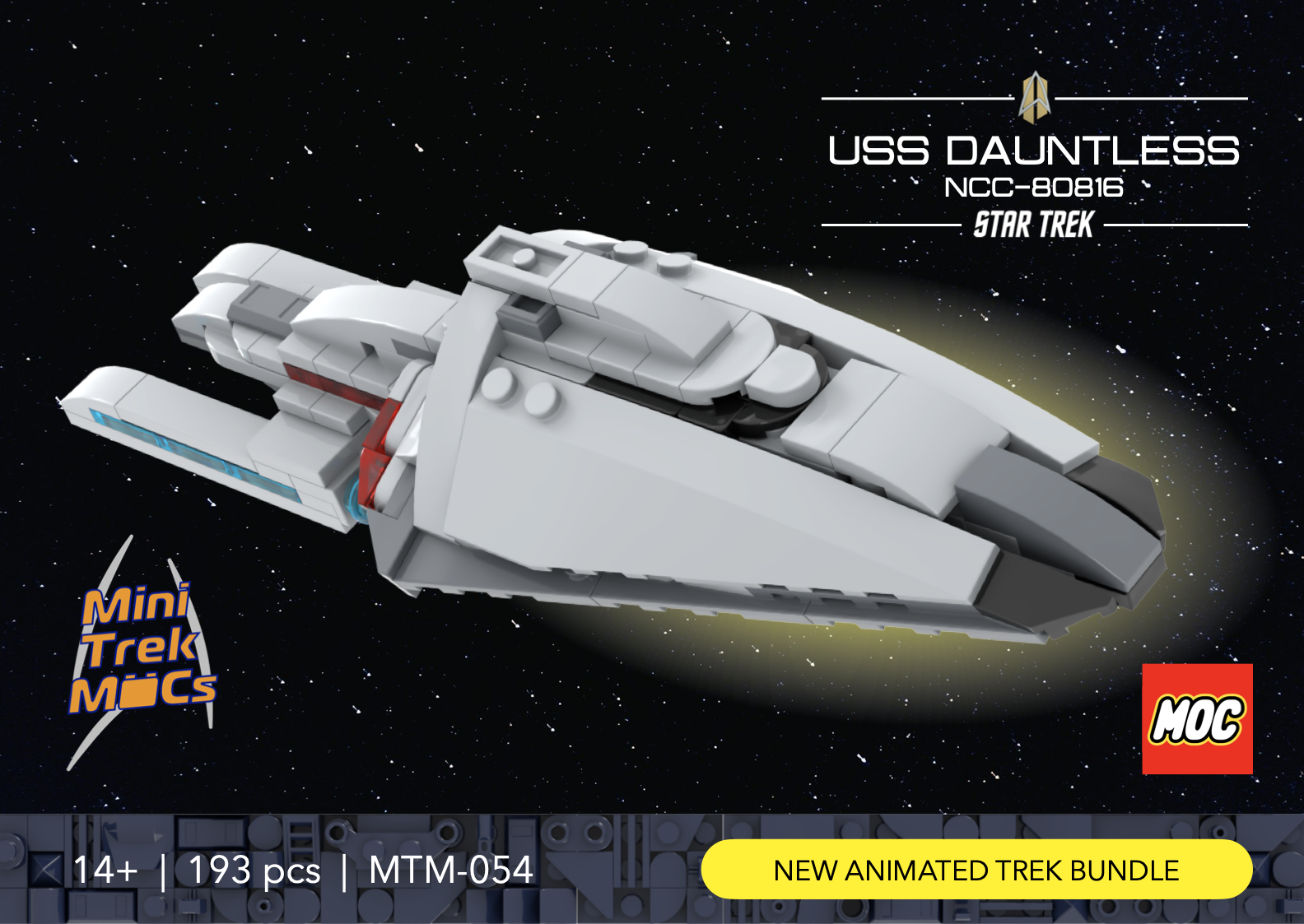 USS Dauntless — 193-piece LEGO Star Trek MOC | MiniTrekMOCs