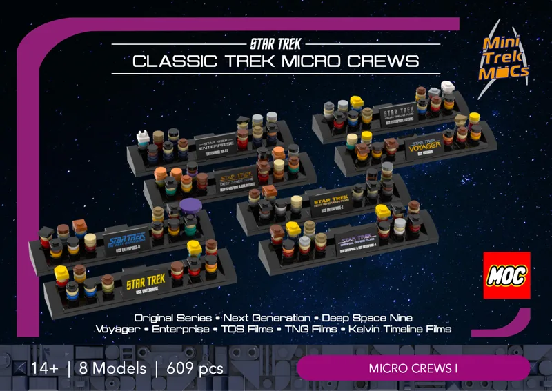 Classic Trek Micro Crews (8 Models)