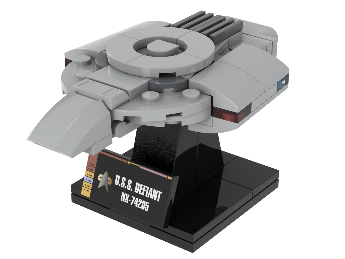 ミニチュアミット USS Defiant — 80-piece LEGO Star Trek MOC | MiniTrekMOCs