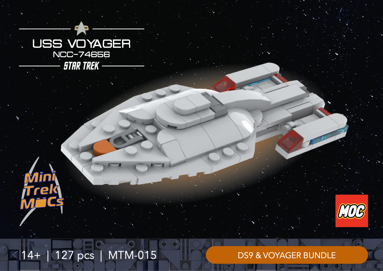 USS Voyager — 127-piece LEGO Star Trek MOC | MiniTrekMOCs
