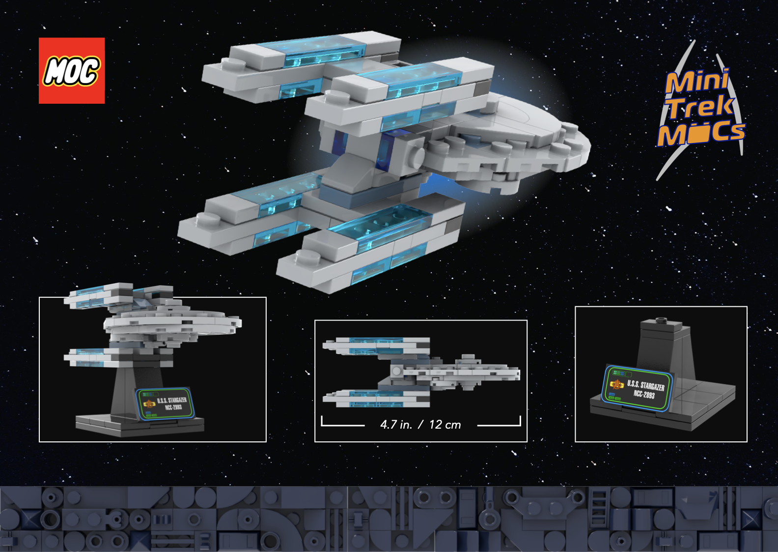 USS Stargazer — 118-piece LEGO Star Trek MOC | MiniTrekMOCs