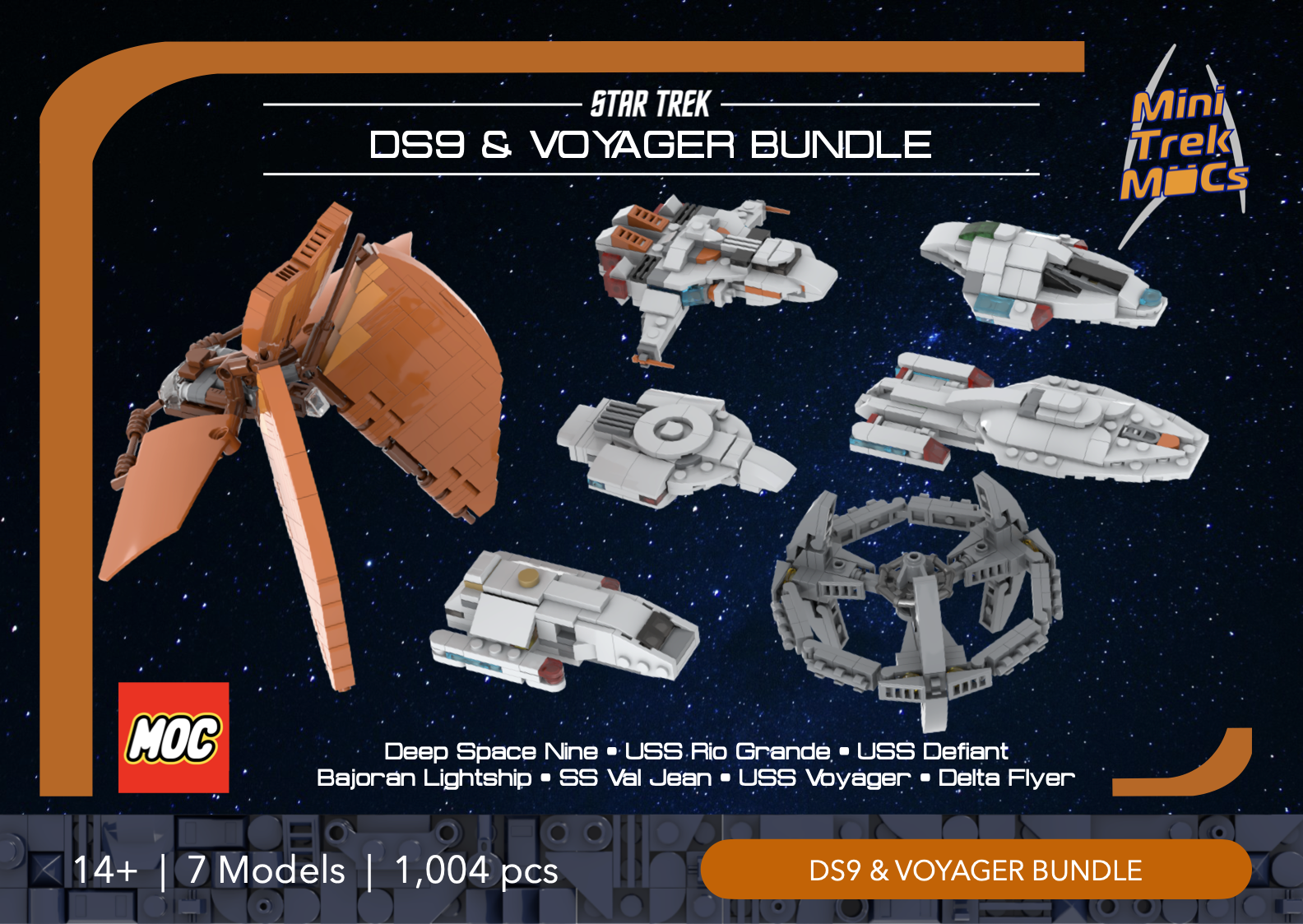 DS9 & Voyager Bundle — 1004-piece LEGO Star Trek MOC | MiniTrekMOCs