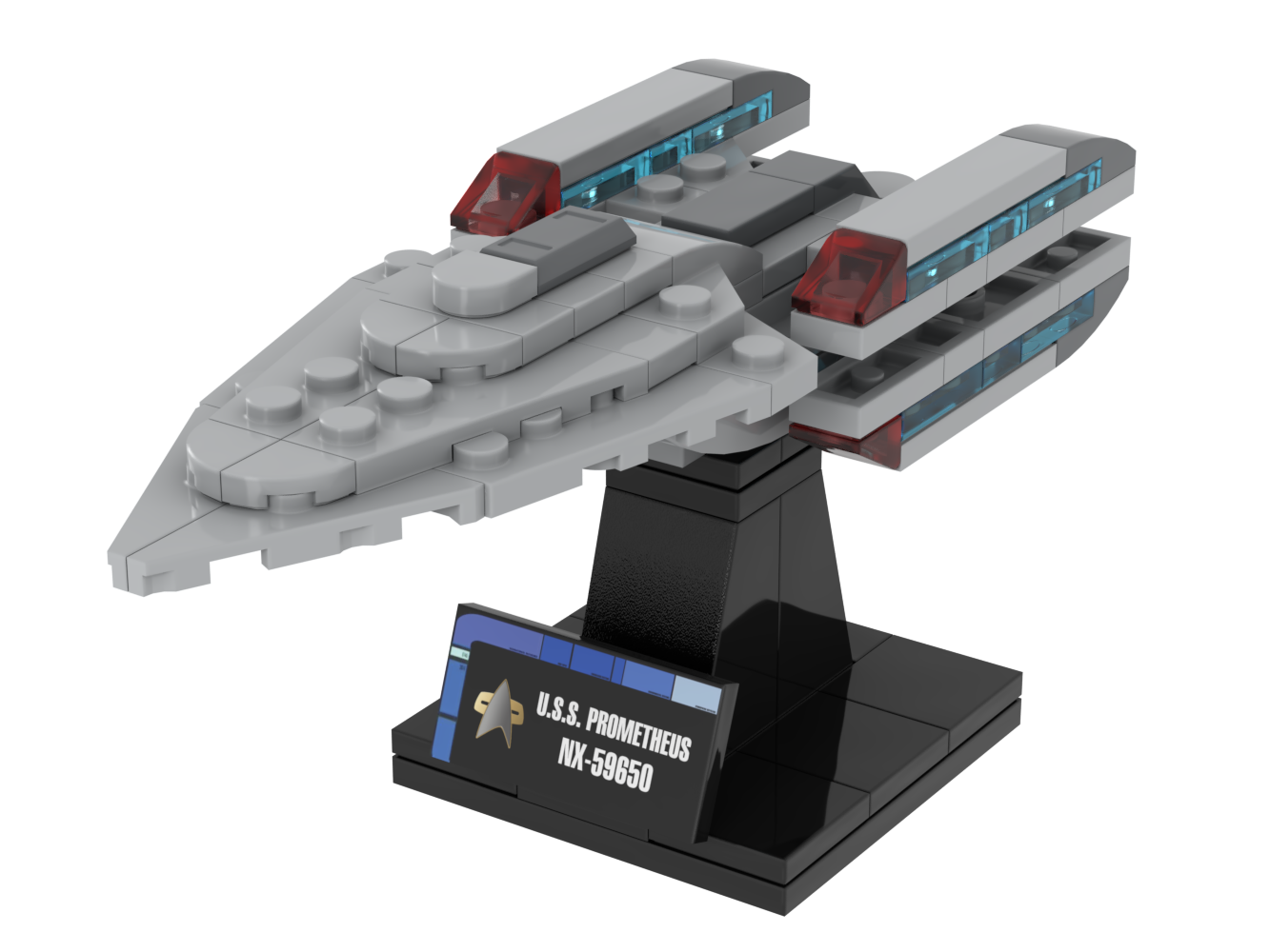 Lego Prometheus Custom USS Prometheus — 107-piece LEGO Star Trek MOC | MiniTrekMOCs