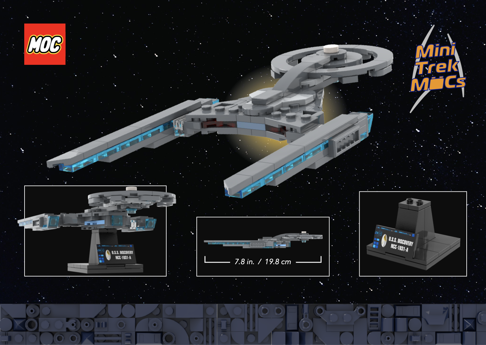 USS Discovery & Refit — 170-piece LEGO Star Trek MOC | MiniTrekMOCs