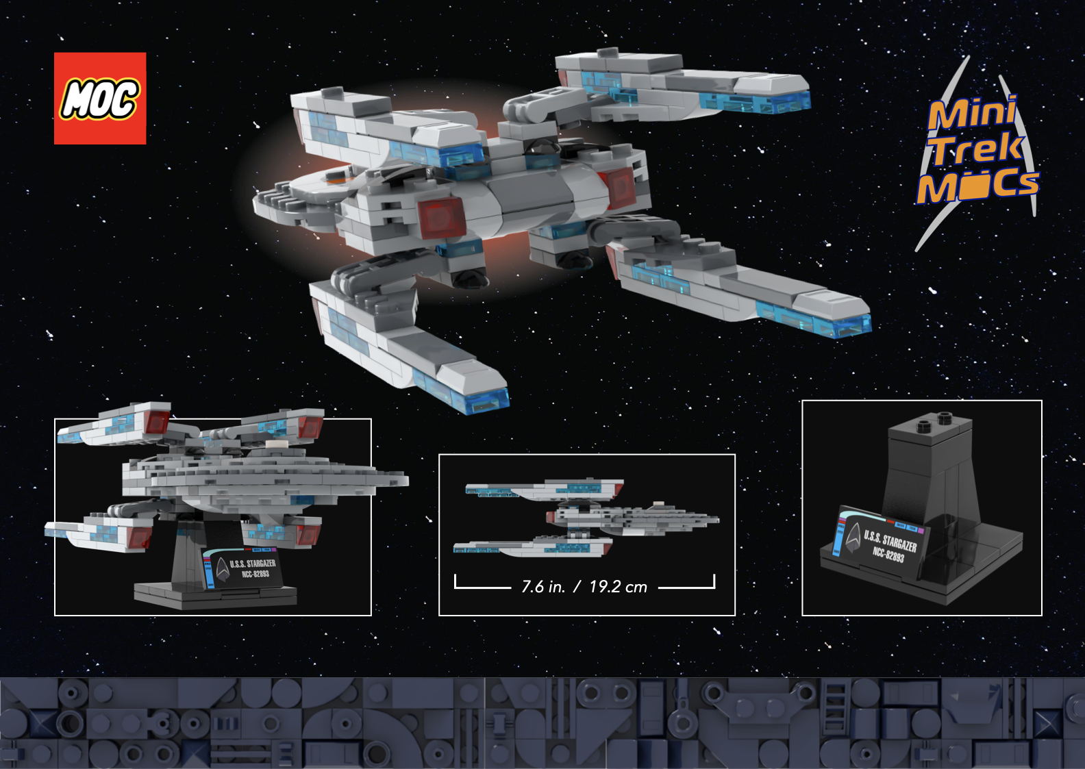 USS Stargazer, 2401 — 272-piece LEGO Star Trek MOC | MiniTrekMOCs