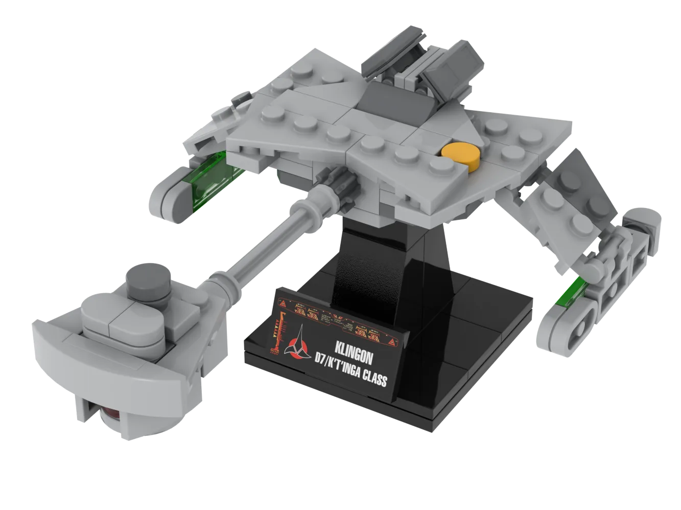 ドンケデリコ Klingon D7 / K't'inga Class — 110-piece LEGO Star Trek MOC