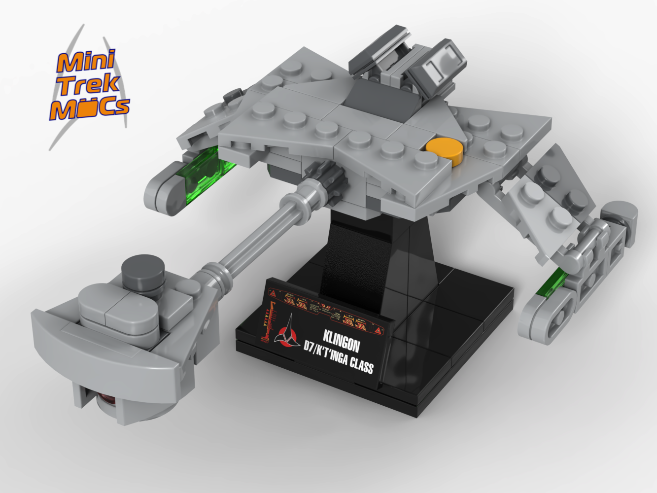 Klingon D7 / K't'inga Class — 110-piece LEGO Star Trek MOC