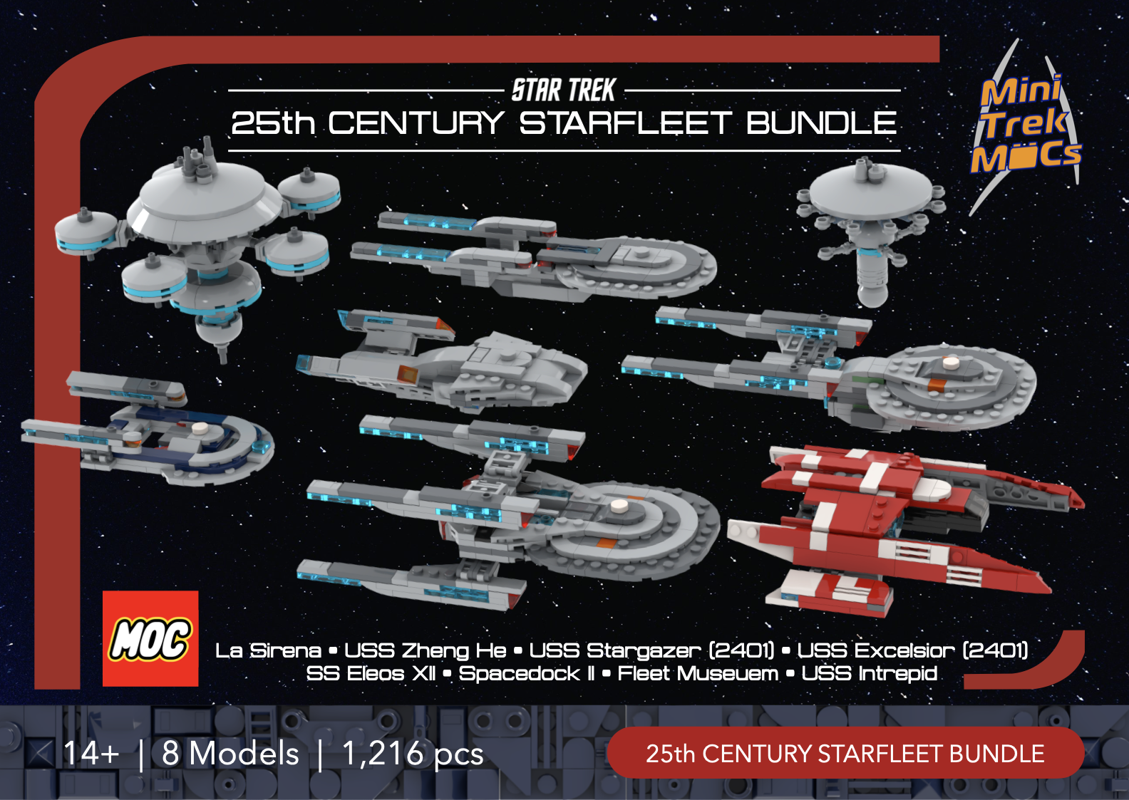 USS Stargazer, 2401 — 272-piece LEGO Star Trek MOC | MiniTrekMOCs