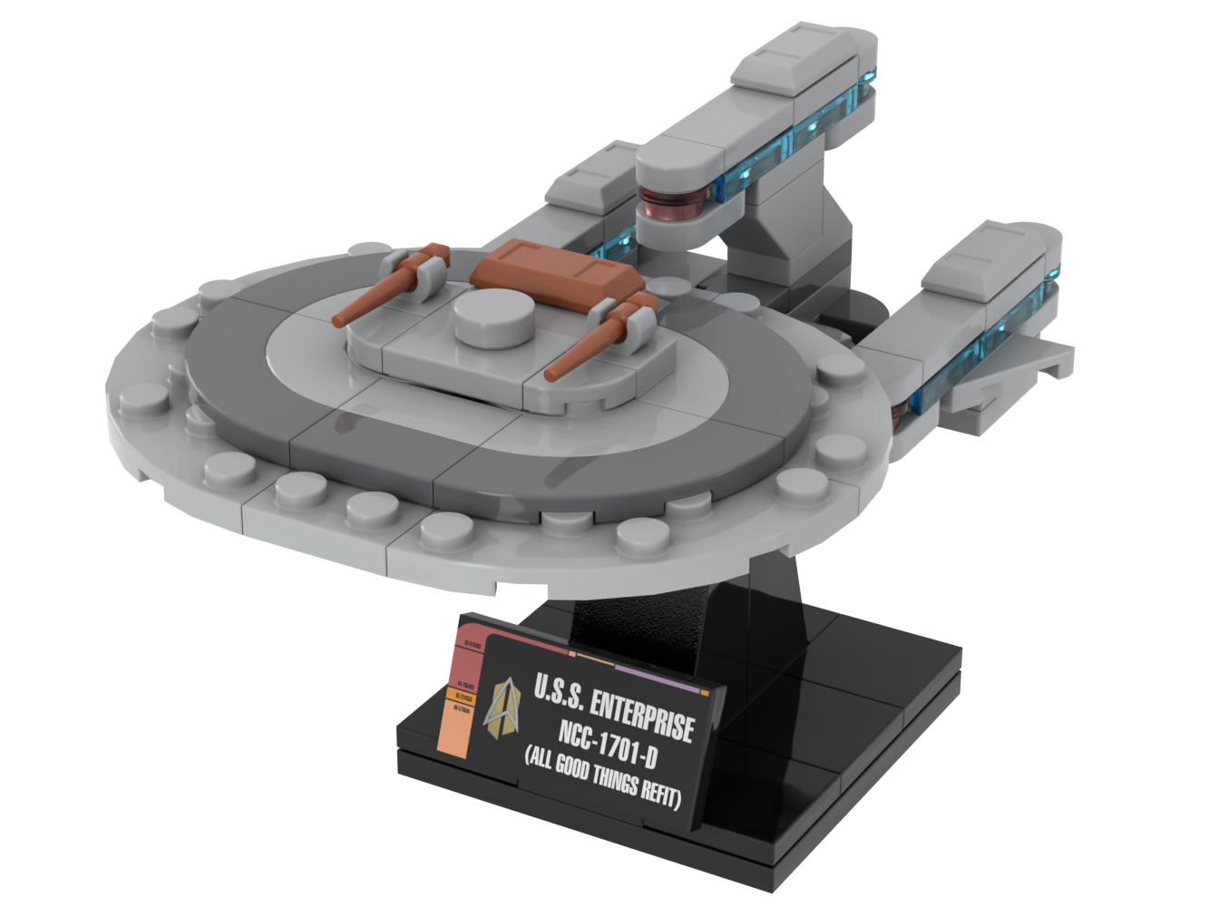 Enterprise NCC-1701-D　改造機　超レア USS Enterprise-D, All Good Things Refit — 121-piece LEGO Star Trek
