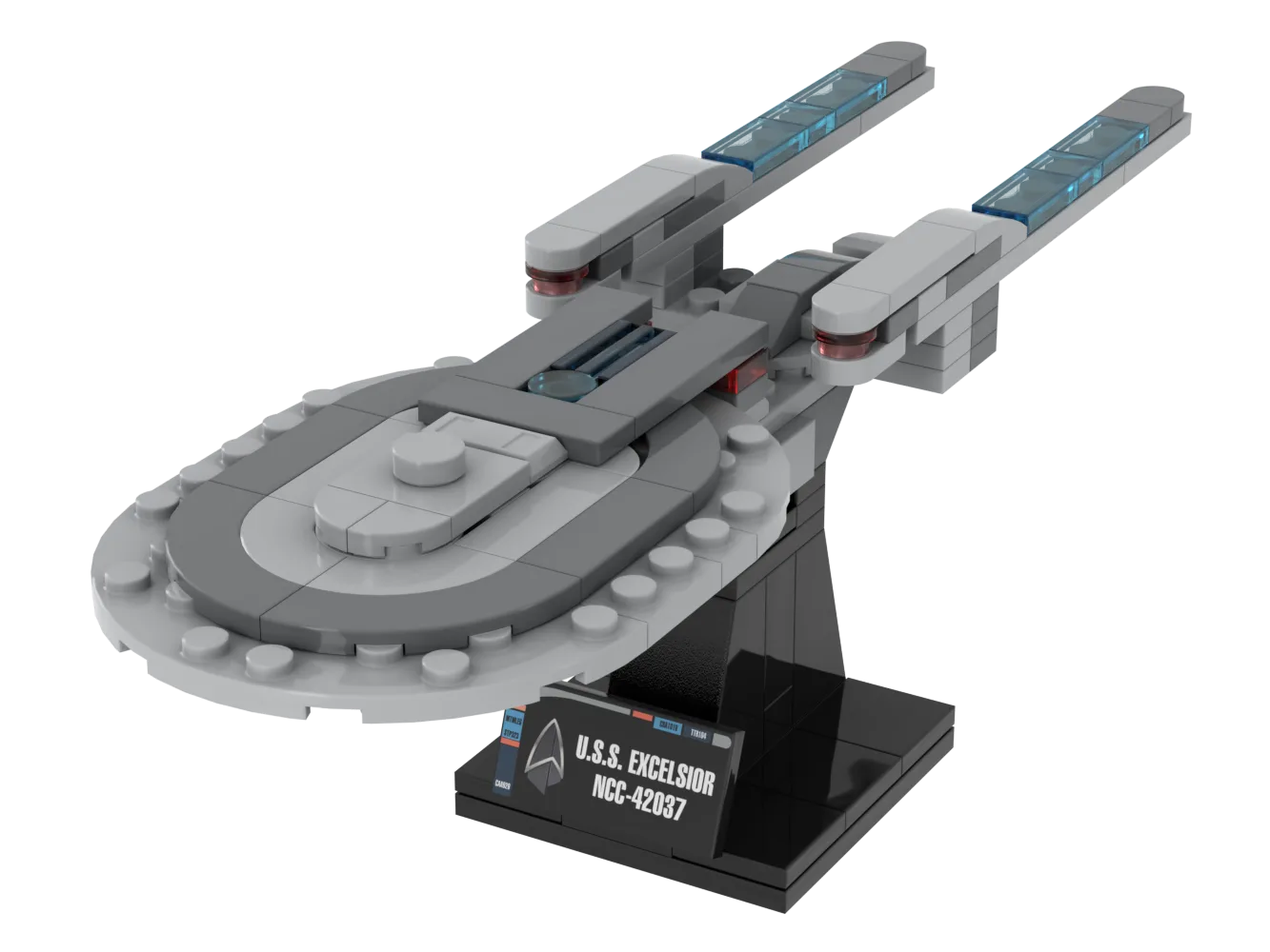 シャープ　Mebius USS Excelsior, 2401 — 130-piece LEGO Star Trek MOC | MiniTrekMOCs