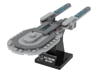 USS Excelsior — 106-piece LEGO Star Trek MOC | MiniTrekMOCs
